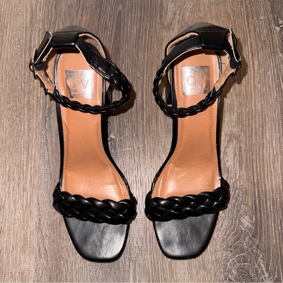 DV by Dolce Vita Black Hassa Braided ankle strap dress Sandals heels 10 - Picture 3 of 13